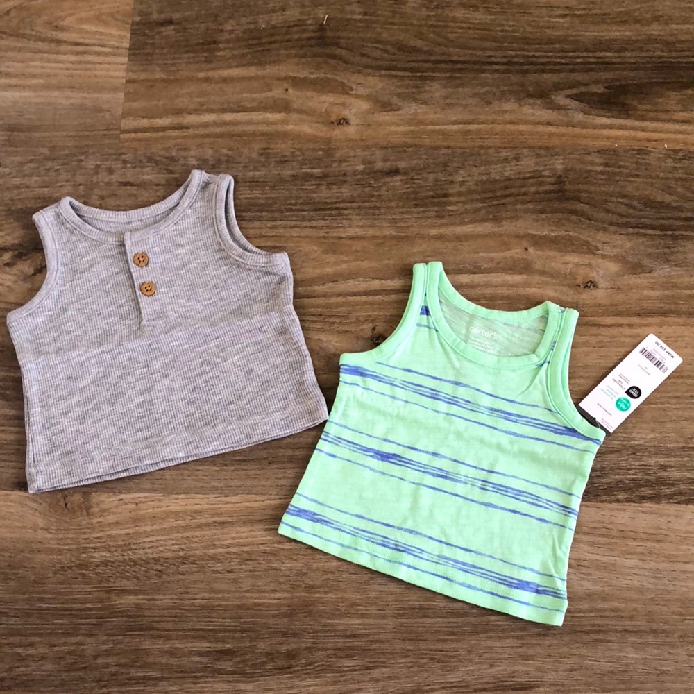 NWT Carter's Baby Boys 2-pc. Scoop Neck Tank Top